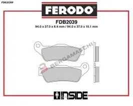 FERODO FDB2039P PASTIGLIE FRENO ROAD/OFFROAD CARBON GRIP PLATINUM