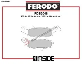 FERODO FDB2048CP1 PASTIGLIE FRENO RACE CERAMIC GRIP CP1/CPRO