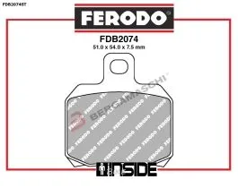 FERODO FDB2074ST PASTIGLIE FRENO ROAD SINTER GRIP