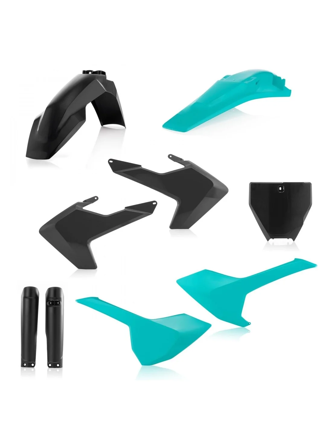 Kit plastiche Acerbis per Husqvarna TC-FC 2016-2018 nero/verde acqua