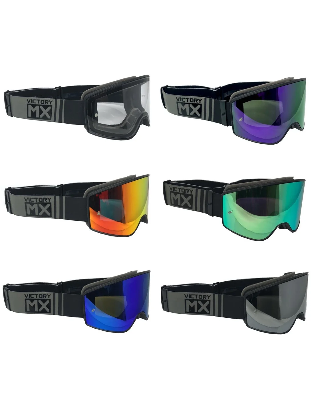 Maschera VictoryMX grigia-nera