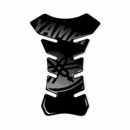 Paraserbatoio moto Yamaha Tank Pad Adesivo 3D nero metallizzato