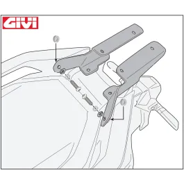 Staffe portabauletto Givi portapacchi per Zontes 368 G 2025
