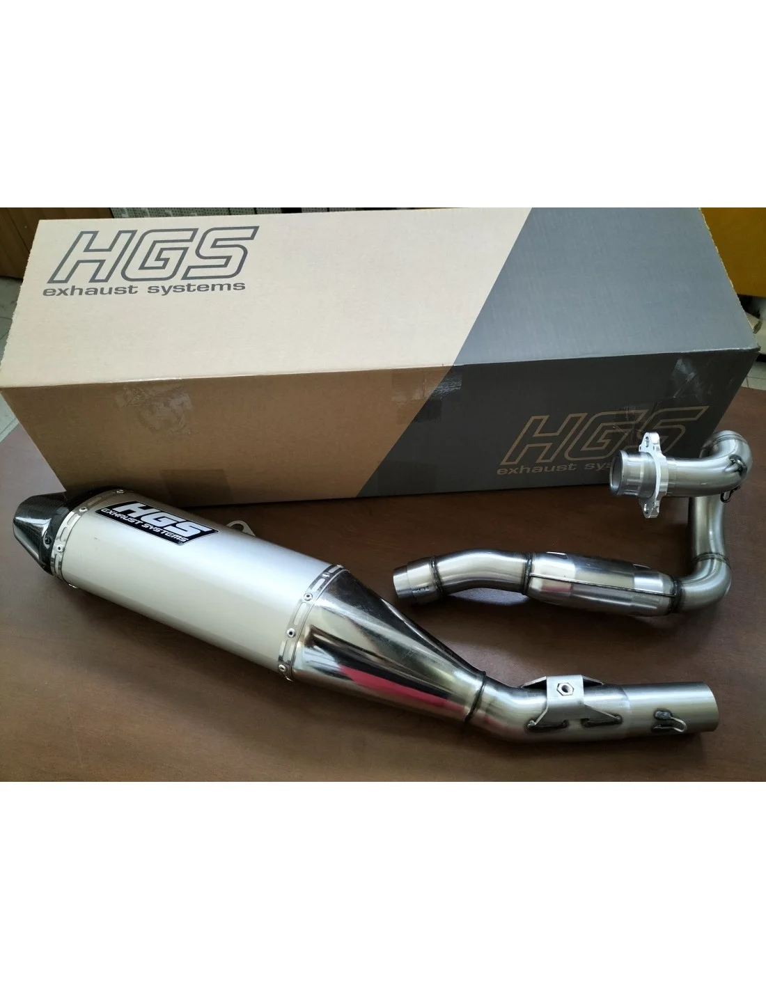 Scarico completo HGS fondello carbonio Kawasaki KXF 450 2019-